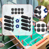 Maxbell 8 Pieces Table Football Replacement Handles with End Caps Nonslip Components Dark Blue Footballs
