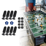 Maxbell 8 Pieces Table Football Replacement Handles with End Caps Nonslip Components Dark Blue Footballs