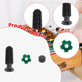 Maxbell 8 Pieces Table Football Replacement Handles with End Caps Nonslip Components Green Footballs