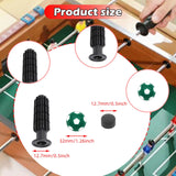 Maxbell 8 Pieces Table Football Replacement Handles with End Caps Nonslip Components Green Footballs