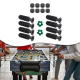 Maxbell 8 Pieces Table Football Replacement Handles with End Caps Nonslip Components Green Footballs