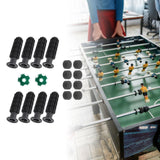 Maxbell 8 Pieces Table Football Replacement Handles with End Caps Nonslip Components Green Footballs