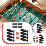 Maxbell 8 Pieces Table Football Replacement Handles with End Caps Nonslip Components Orange Footballs