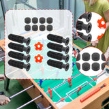 Maxbell 8 Pieces Table Football Replacement Handles with End Caps Nonslip Components Orange Footballs