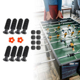 Maxbell 8 Pieces Table Football Replacement Handles with End Caps Nonslip Components Orange Footballs