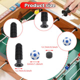 Maxbell 8 Pieces Table Football Replacement Handles with End Caps Nonslip Components Light Blue Footballs