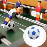 Maxbell 8 Pieces Table Football Replacement Handles with End Caps Nonslip Components Light Blue Footballs