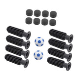 Maxbell 8 Pieces Table Football Replacement Handles with End Caps Nonslip Components Light Blue Footballs