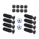 Maxbell 8 Pieces Table Football Replacement Handles with End Caps Nonslip Components Light Blue Footballs