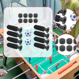 Maxbell 8 Pieces Table Football Replacement Handles with End Caps Nonslip Components Light Blue Footballs