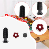 Maxbell 8 Pieces Table Football Replacement Handles with End Caps Nonslip Components Dark Red Footballs