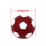 Maxbell 8 Pieces Table Football Replacement Handles with End Caps Nonslip Components Dark Red Footballs