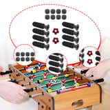 Maxbell 8 Pieces Table Football Replacement Handles with End Caps Nonslip Components Dark Red Footballs