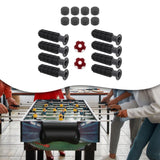 Maxbell 8 Pieces Table Football Replacement Handles with End Caps Nonslip Components Dark Red Footballs