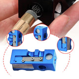 Maxbell 12 in 1 Pool Cue Tip Shaper Burnisher Accessory for Club Player Replacement blue