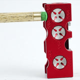 Maxbell 12 in 1 Pool Cue Tip Shaper Burnisher Accessory for Club Player Replacement red