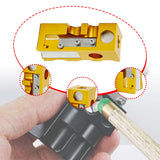 Maxbell 12 in 1 Pool Cue Tip Shaper Burnisher Accessory for Club Player Replacement Gold