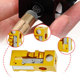 Maxbell 12 in 1 Pool Cue Tip Shaper Burnisher Accessory for Club Player Replacement Gold