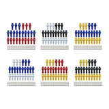 Maxbell 26 Pieces Table Soccer Men Players Repair Parts Football Machine Accessories Red Blue