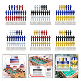 Maxbell 26 Pieces Table Soccer Men Players Repair Parts Football Machine Accessories Red Blue
