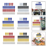 Maxbell 26 Pieces Table Soccer Men Players Repair Parts Football Machine Accessories Red Blue