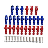 Maxbell 26 Pieces Table Soccer Men Players Repair Parts Football Machine Accessories Red Blue