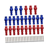 Maxbell 26 Pieces Table Soccer Men Players Repair Parts Football Machine Accessories Red Blue