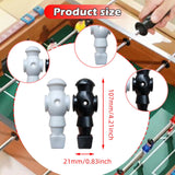 Maxbell 26 Pieces Table Soccer Men Players Repair Parts Football Machine Accessories Black White