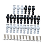 Maxbell 26 Pieces Table Soccer Men Players Repair Parts Football Machine Accessories Black White