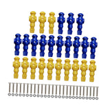 Maxbell 26 Pieces Table Soccer Men Players Repair Parts Football Machine Accessories Blue Yellow