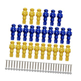 Maxbell 26 Pieces Table Soccer Men Players Repair Parts Football Machine Accessories Blue Yellow