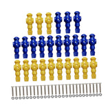 Maxbell 26 Pieces Table Soccer Men Players Repair Parts Football Machine Accessories Blue Yellow