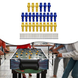 Maxbell 26 Pieces Table Soccer Men Players Repair Parts Football Machine Accessories Blue Yellow