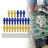 Maxbell 26 Pieces Table Soccer Men Players Repair Parts Football Machine Accessories Blue Yellow