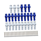 Maxbell 26 Pieces Table Soccer Men Players Repair Parts Football Machine Accessories Blue White