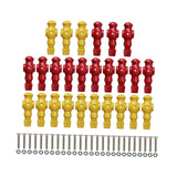 Maxbell 26 Pieces Table Soccer Men Players Repair Parts Football Machine Accessories Red Yellow