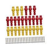 Maxbell 26 Pieces Table Soccer Men Players Repair Parts Football Machine Accessories Red Yellow