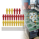 Maxbell 26 Pieces Table Soccer Men Players Repair Parts Football Machine Accessories Red Yellow