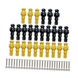 Maxbell 26 Pieces Table Soccer Men Players Repair Parts Football Machine Accessories Black Yellow