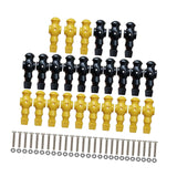 Maxbell 26 Pieces Table Soccer Men Players Repair Parts Football Machine Accessories Black Yellow
