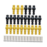 Maxbell 26 Pieces Table Soccer Men Players Repair Parts Football Machine Accessories Black Yellow