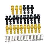 Maxbell 26 Pieces Table Soccer Men Players Repair Parts Football Machine Accessories Black Yellow