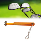 Maxbell Golf Club Groove Sharpening Regrooving Cleaning Tool for Optimal Backspin Golden