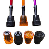 Maxbell 4x Trekking Pole Tips Accessories Compact Sturdy Replacement Feet Protectors Black