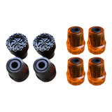 Maxbell 4x Trekking Pole Tips Accessories Compact Sturdy Replacement Feet Protectors Black