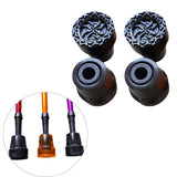 Maxbell 4x Trekking Pole Tips Accessories Compact Sturdy Replacement Feet Protectors Black