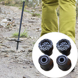 Maxbell 4x Trekking Pole Tips Accessories Compact Sturdy Replacement Feet Protectors Black