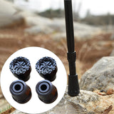Maxbell 4x Trekking Pole Tips Accessories Compact Sturdy Replacement Feet Protectors Black
