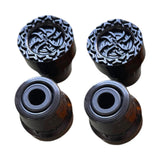 Maxbell 4x Trekking Pole Tips Accessories Compact Sturdy Replacement Feet Protectors Black
