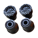 Maxbell 4x Trekking Pole Tips Accessories Compact Sturdy Replacement Feet Protectors Black